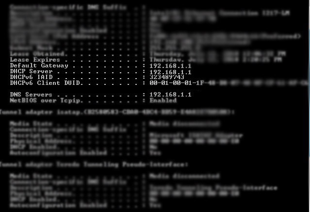 PLDT modem/router IP address.